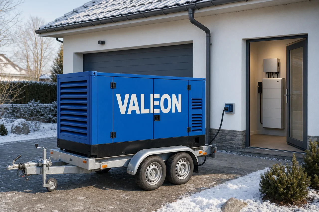 Mobilní elektrocentrála Valeon v praxi — detail